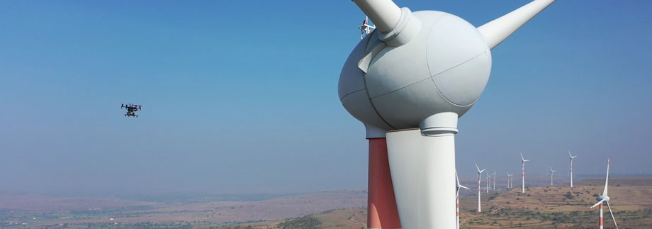 Enhancing performance - Drone inspection of Khandke Wind Farm